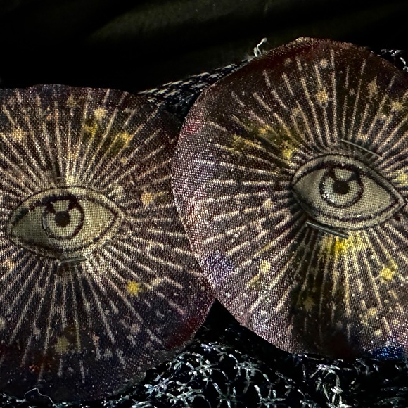 My altered eyes ooak Comfortview Slip On BALLET Flats BOW SAPHIRE VELVET - Picture 6 of 11